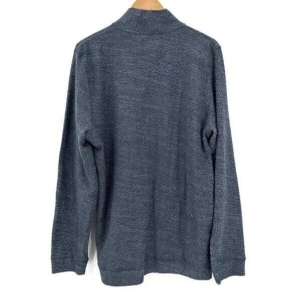 Marine Layer Navy Henley Soft Layer Mock Neck Oversized Long Sleeve XL Pullover - Picture 4 of 5